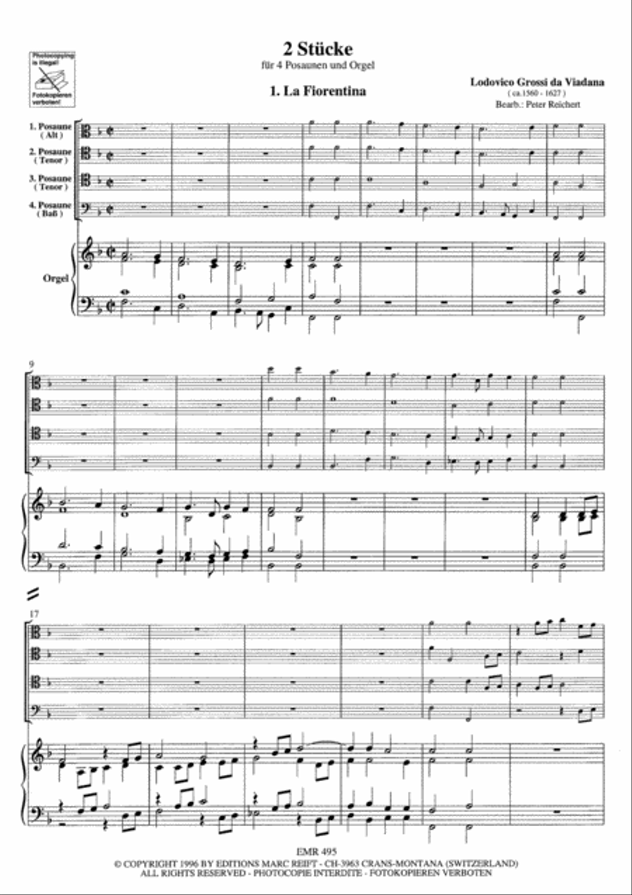 2 Stucke Trombone Quartet scores gallery preview page 3