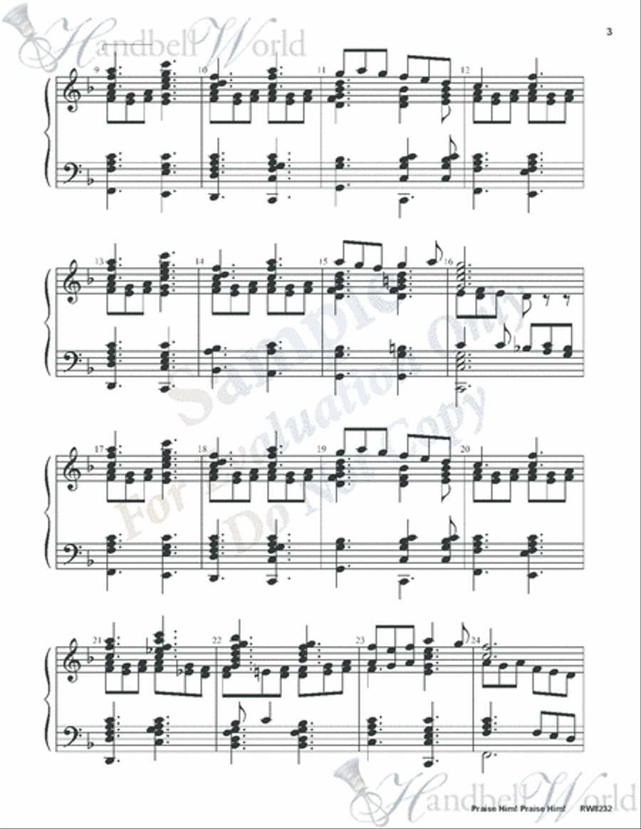Praise Him! Praise Him! 5-Octaves scores gallery preview page 3