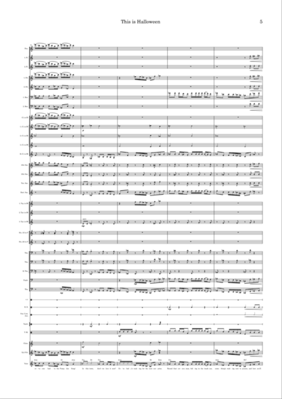 This Is Halloween This Is Halloween Concert Band scores gallery preview page 5