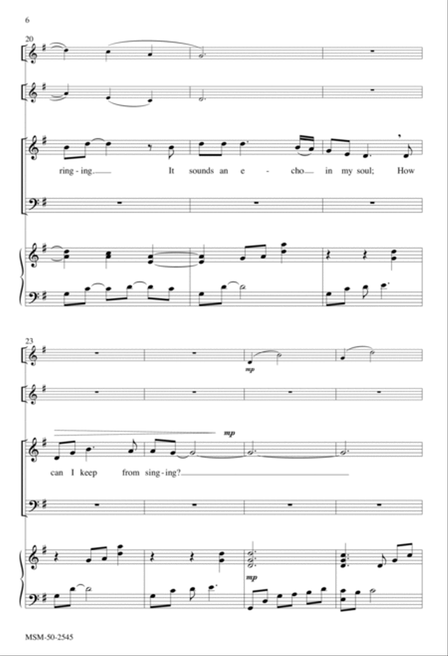 How Can I Keep from Singing 4-Part scores gallery preview page 5
