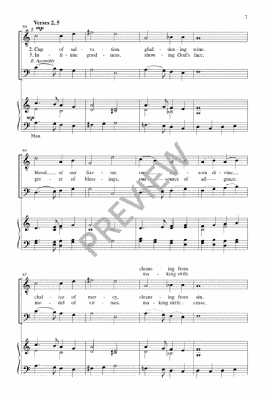Sacred This Banquet, Holy Our Feast 4-Part scores gallery preview page 7