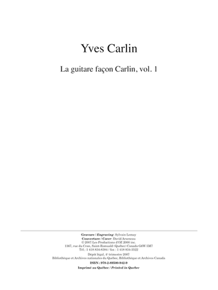 La guitare façon Carlin, vol. 1