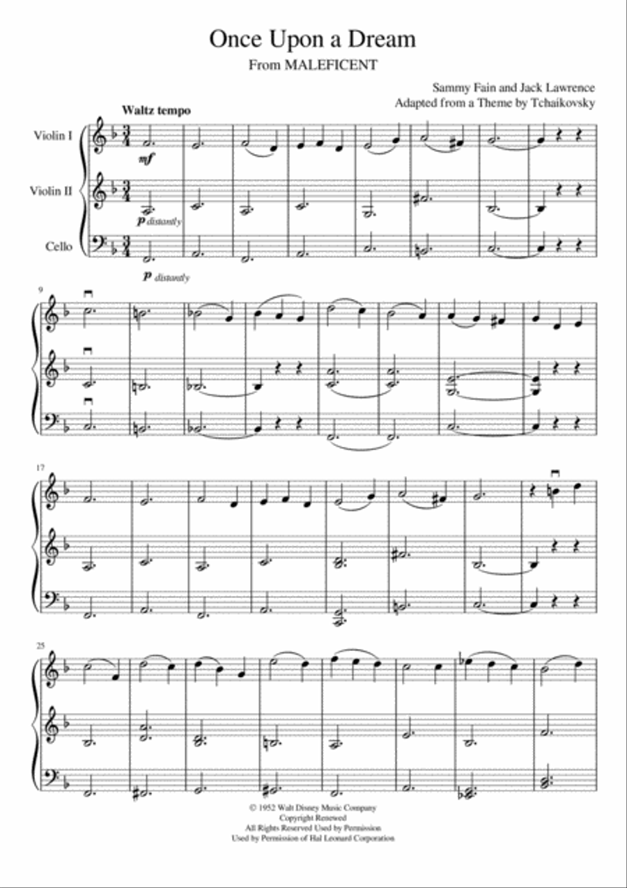 Once Upon A Dream Once Upon A Dream String Trio scores gallery preview page 2