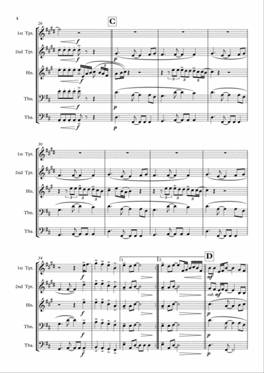 Thinking Out Loud Brass Ensemble scores gallery preview page 4