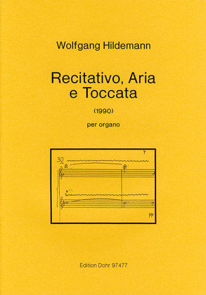 Book cover for Recitativo, Aria e Toccata per organo (1990)