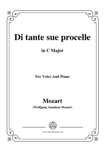 Mozart-Di tante sue procelle,from 'Il Re Pastore',in C Major,for Voice and Piano image number null