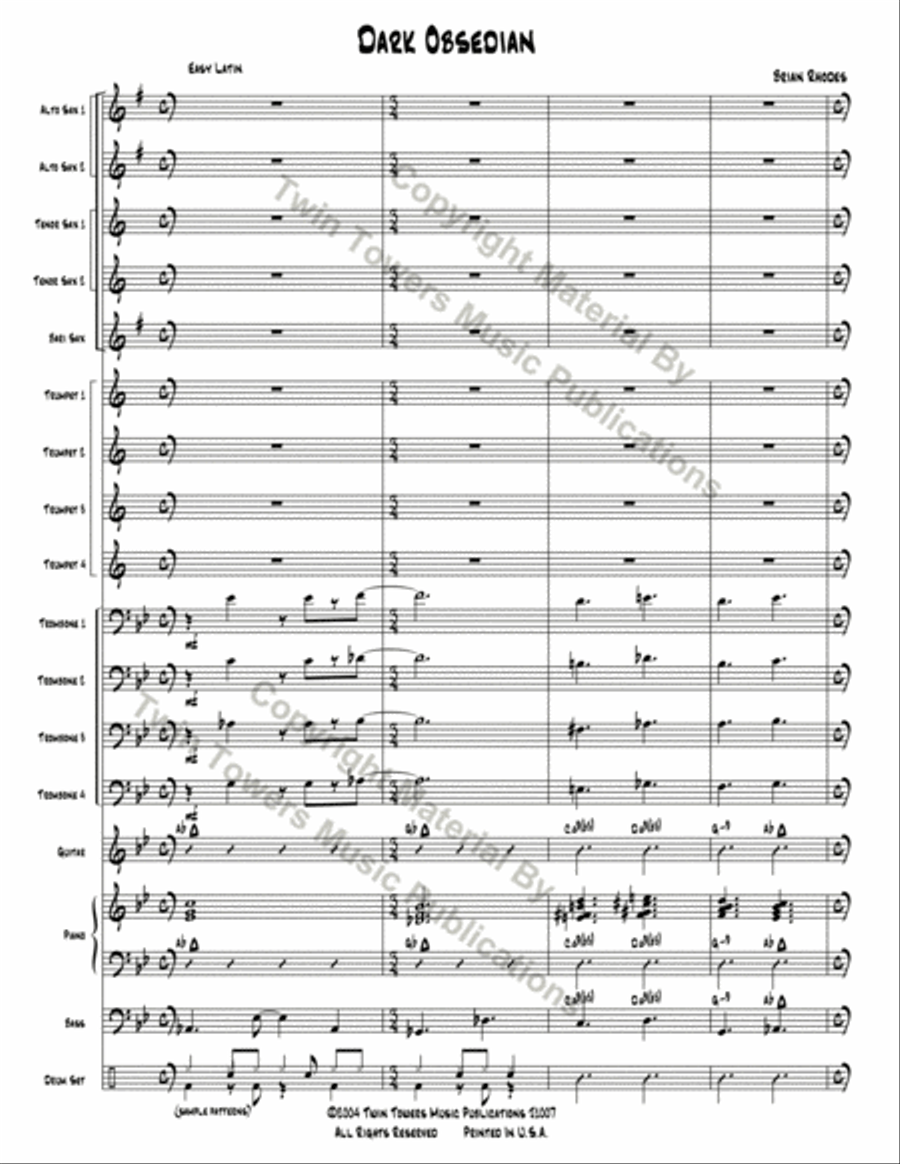 Dark Obsedian Dark Obsedian Jazz Ensemble scores gallery preview page 3
