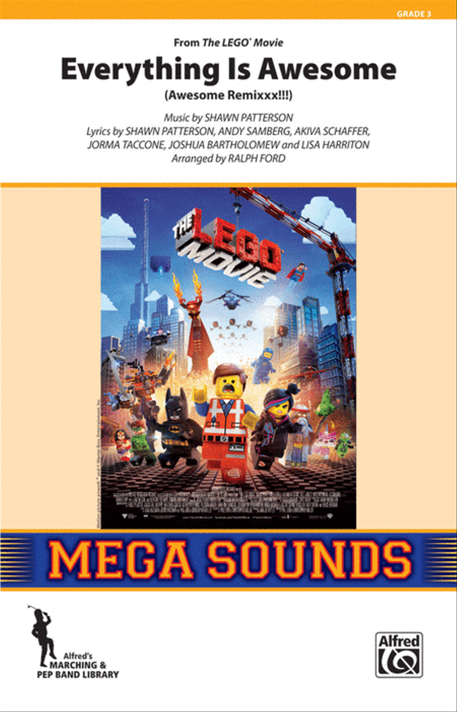 Everything Is Awesome (from The LEGO Movie) Marching Band scores gallery preview page 1