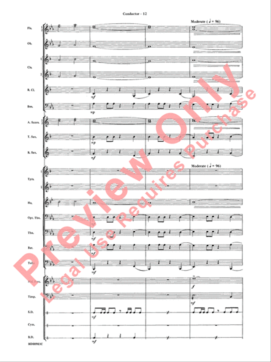 Crestar Overture Crestar Overture Concert Band scores gallery preview page 15