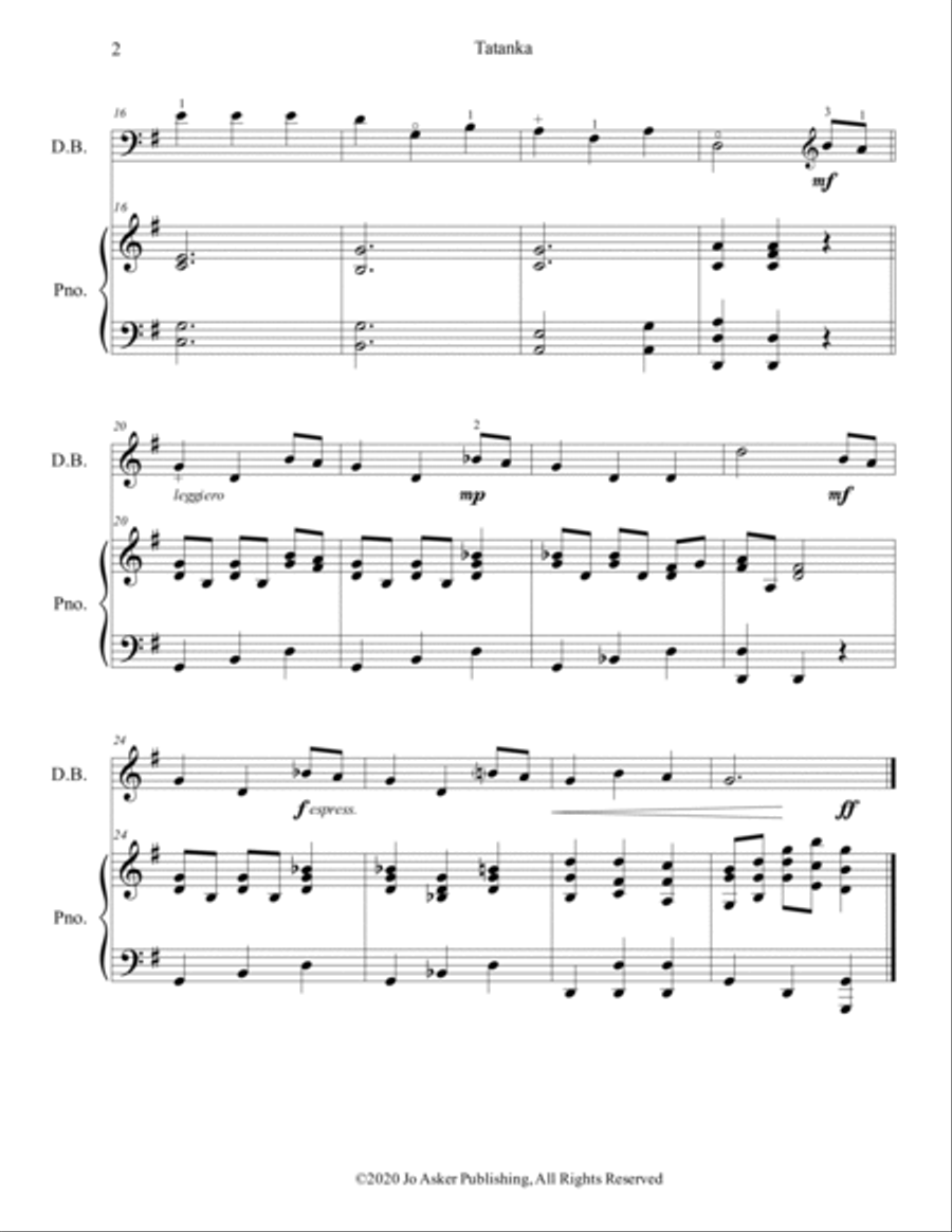 Tatanka (Waltz For the Bison) - with piano accompinament Chamber Music scores gallery preview page 2