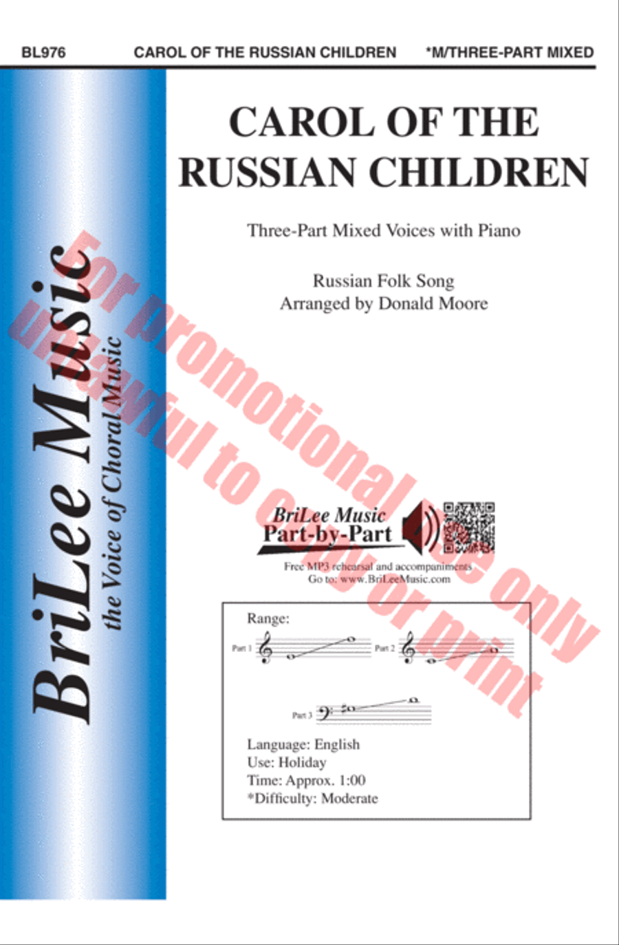 Carol of the Russian Children 3-Part scores gallery preview page 2