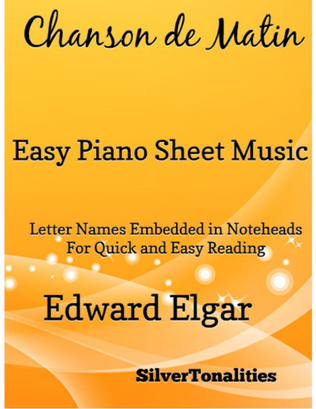 Book cover for Chanson de Matin Easy Piano Sheet Music