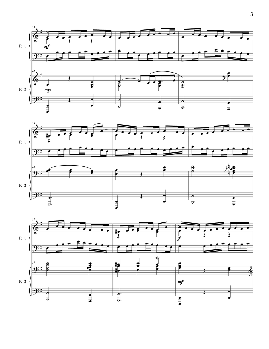 Buxtehude/Roessler Chaconne BuxWV 160 for Two Pianos 2 Pianos, 4-Hands scores gallery preview page 6