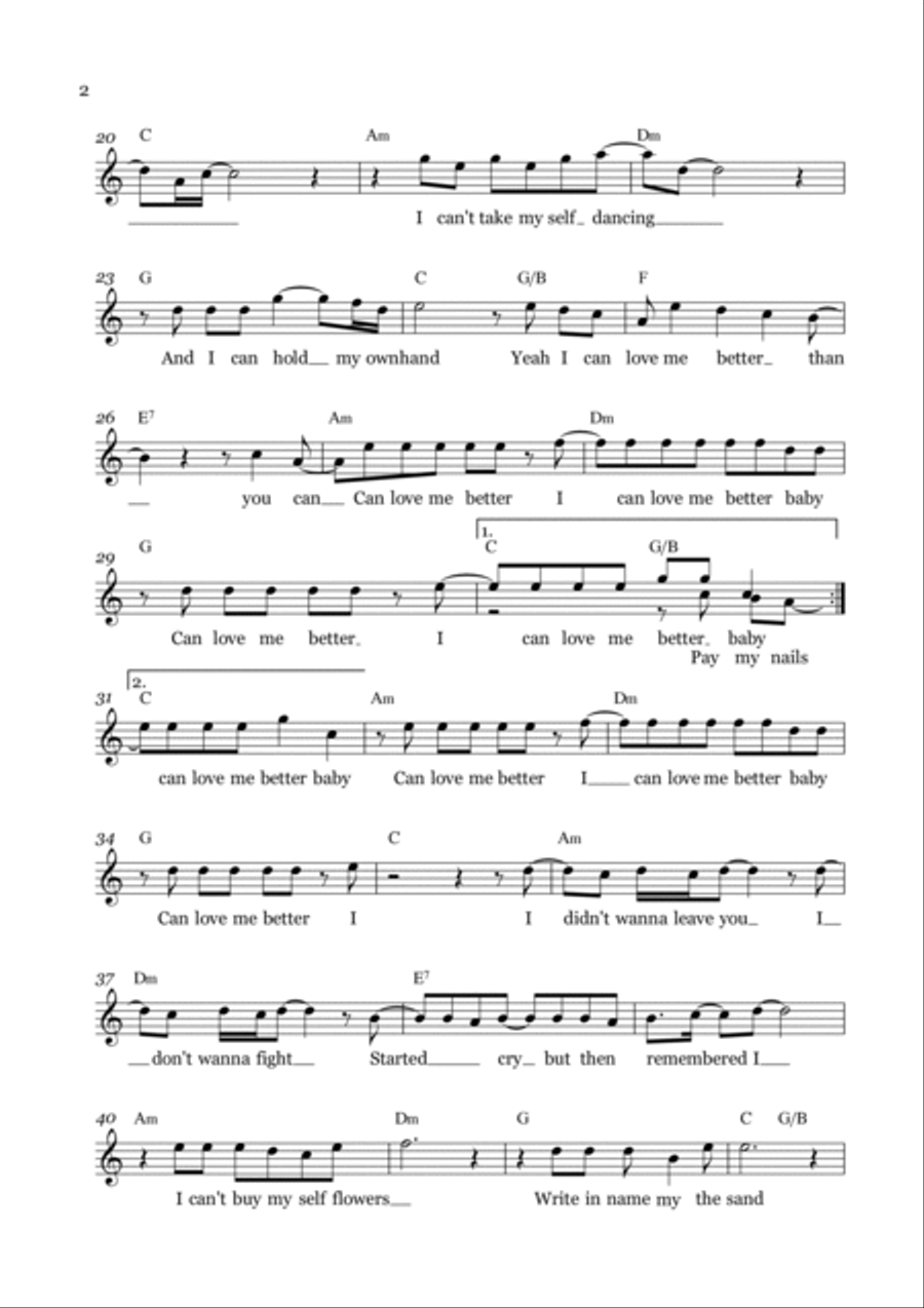 Flowers Flowers Easy Piano scores gallery preview page 2
