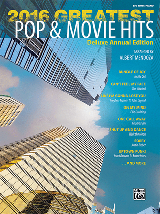 Book cover for 2016 Greatest Pop & Movie Hits