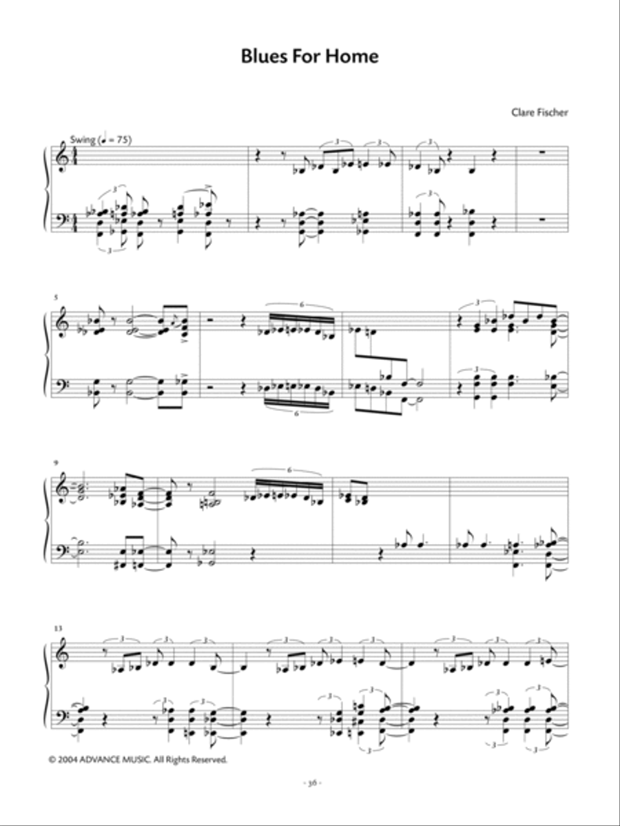 The Music of Clare Fischer Small Ensemble scores gallery preview page 6