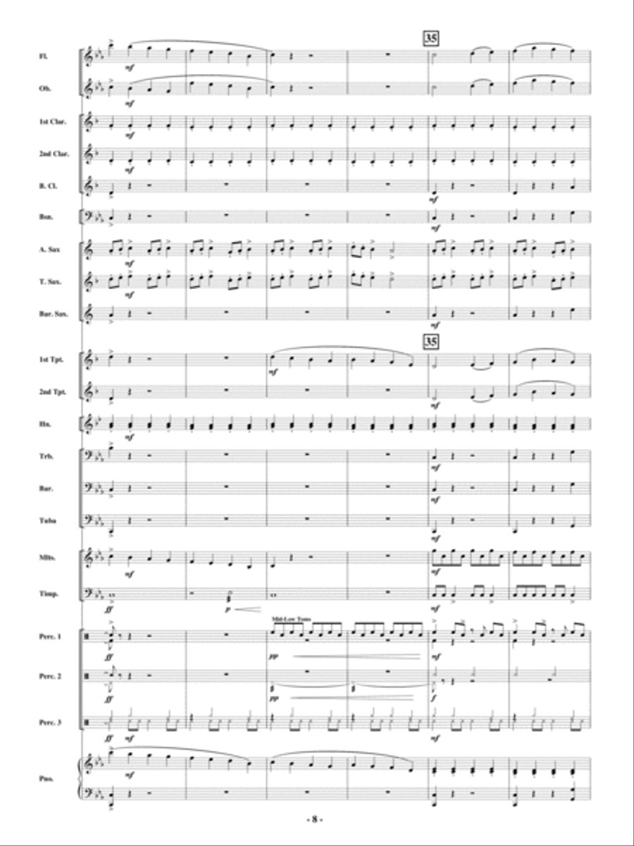 Abominable Snowman Chase Concert Band scores gallery preview page 7