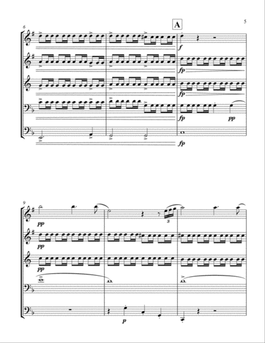 Holberg Suite - Brass Quintet Brass Quintet scores gallery preview page 5