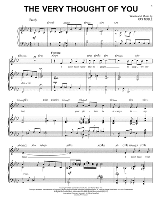 Book cover for The Very Thought Of You [Jazz version] (arr. Brent Edstrom)