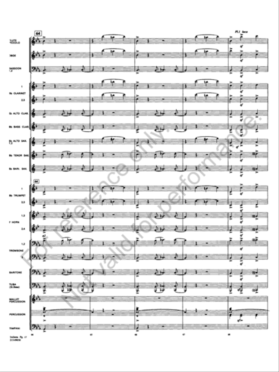 Indiana State Band Concert Band scores gallery preview page 18