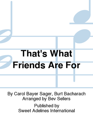 Book cover for That's What Friends Are For
