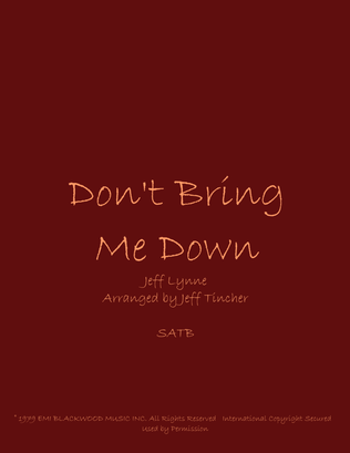 Don't Bring Me Down