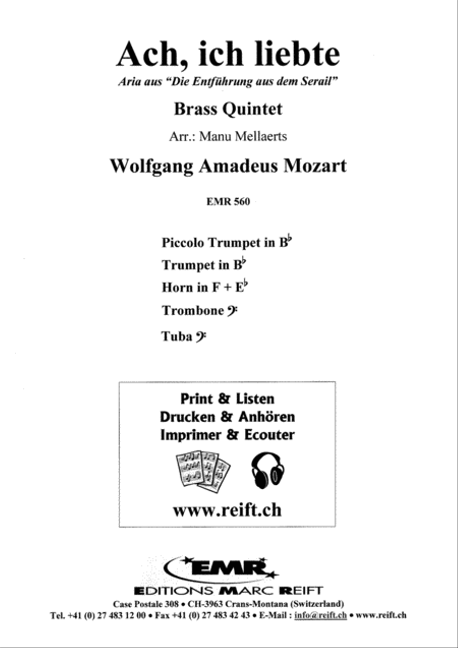 Ach, ich liebte Brass Quintet scores gallery preview page 2