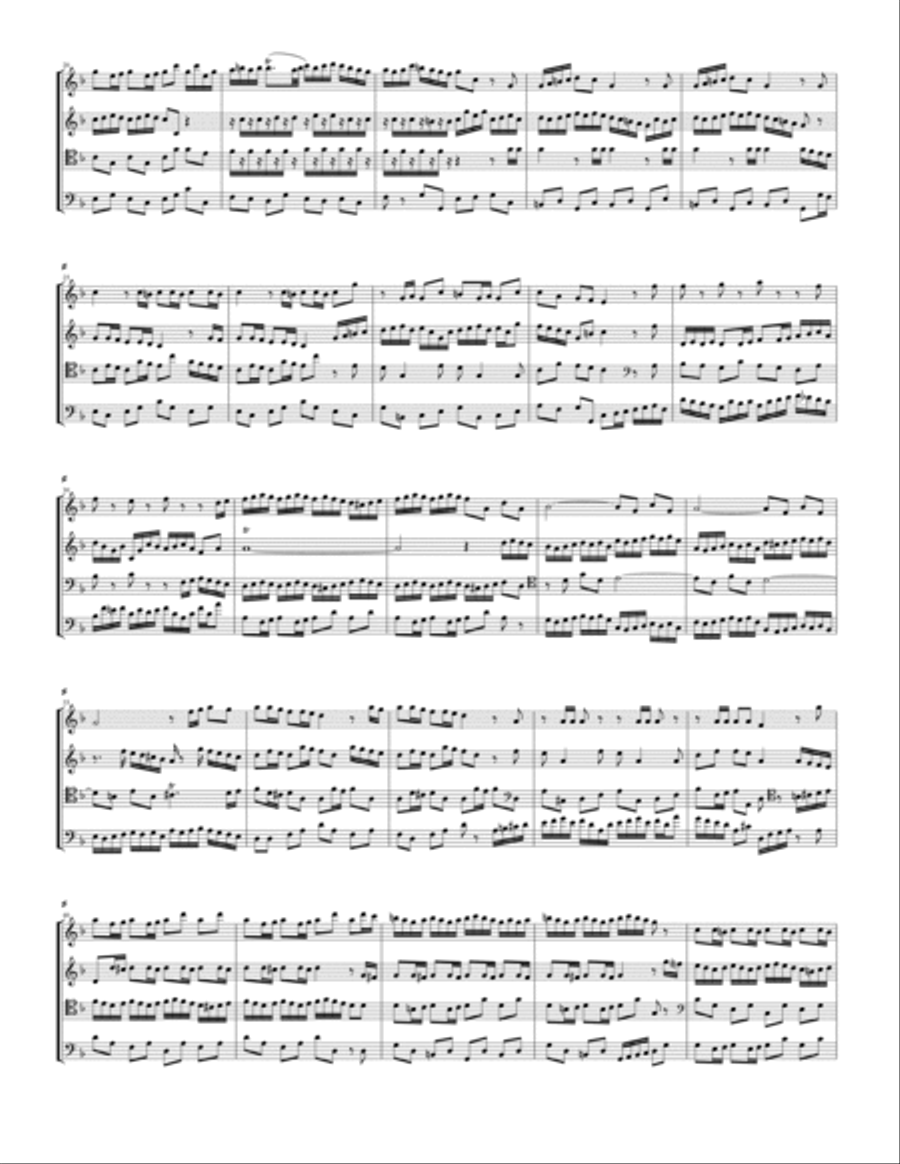 Brandenburg No. 2, Mvt 1 Brass Quartet scores gallery preview page 3
