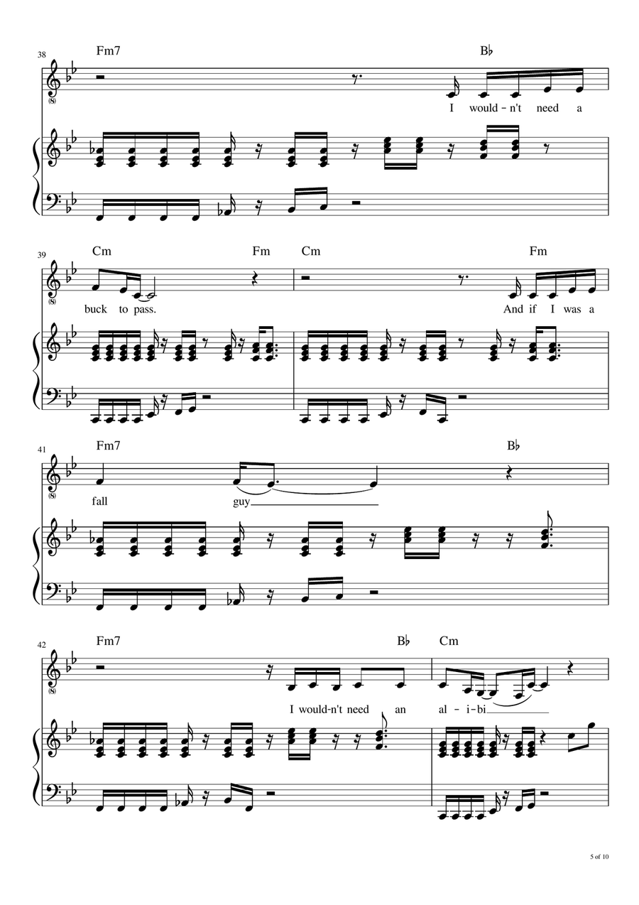 I Wouldn't Want To Be Like You Voice scores gallery preview page 6
