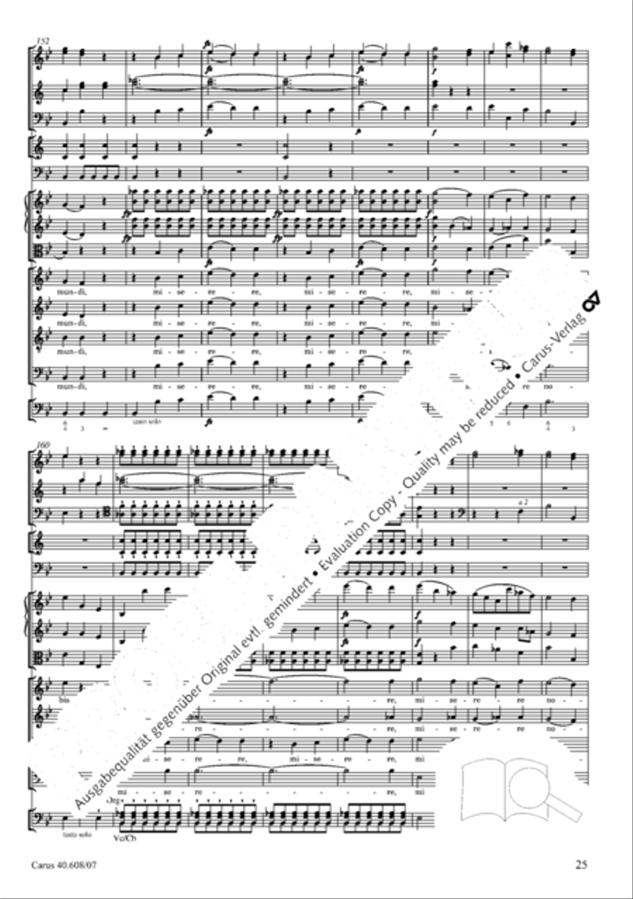 Missa Sancti Bernardi von Offida in B 4-Part scores gallery preview page 40