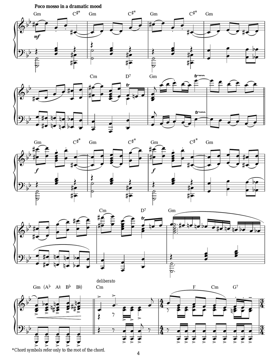 Chess Piano Solo scores gallery preview page 4