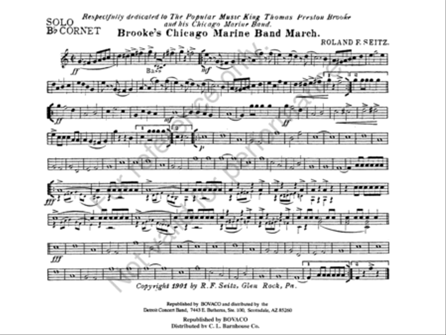 Brooke's Chicago Marine Band Concert Band scores gallery preview page 2