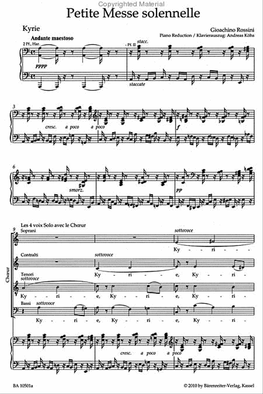 Petite Messe solennelle Petite Messe solennelle 4-Part scores gallery preview page 2