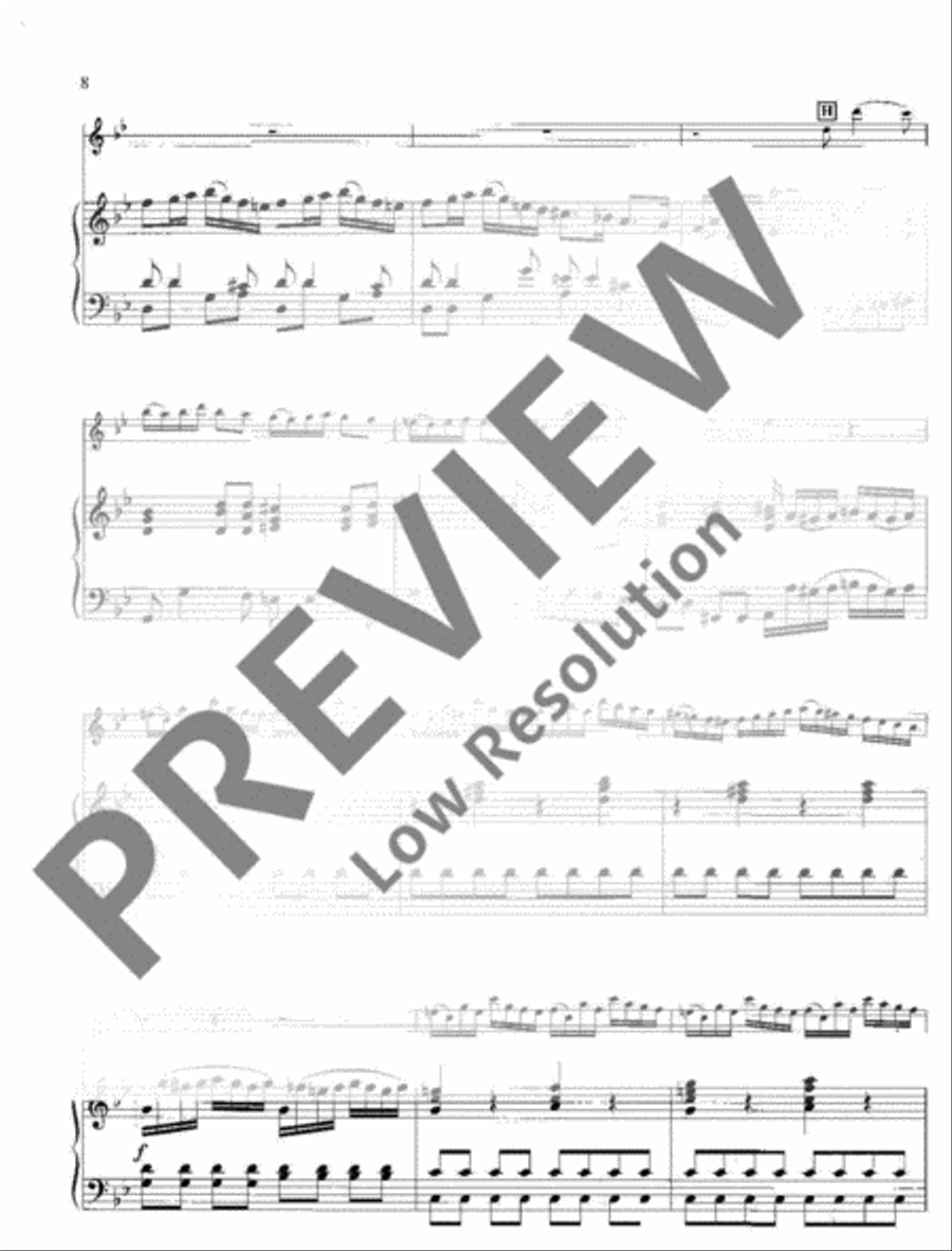 Concerto Bb major No. 292 Flute scores gallery preview page 9