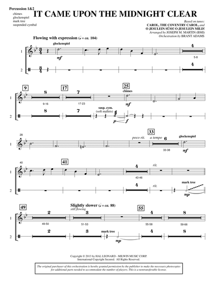 It Came Upon The Midnight Clear (from A Symphony Of Carols) - Percussion 1 & 2