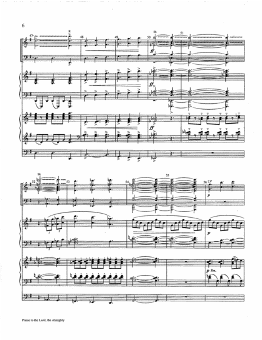 Praise to the Lord, the Almighty Piano scores gallery preview page 6
