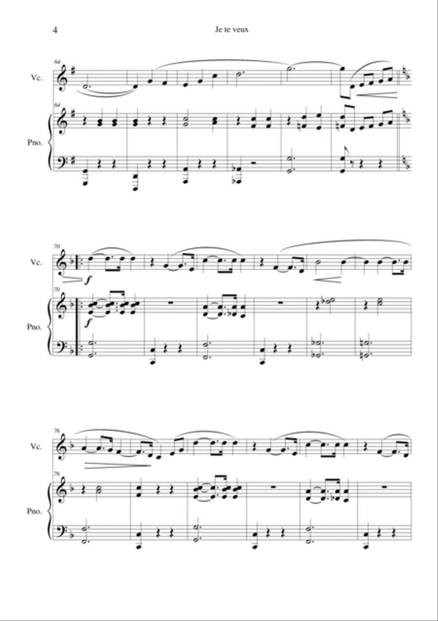 Je Te Veux Je Te Veux Piano scores gallery preview page 4