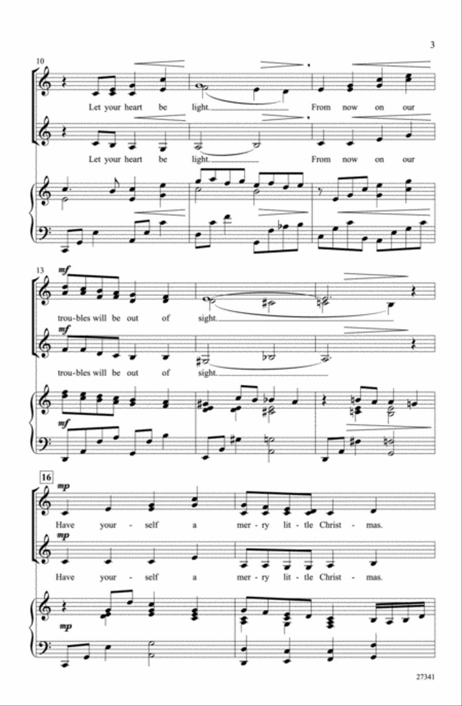 Have Yourself a Merry Little Christmas Women's Choir scores gallery preview page 3