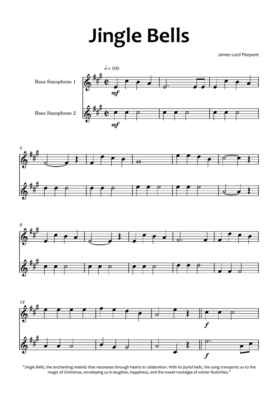 Jingle Bells Woodwind Duet scores gallery preview page 1