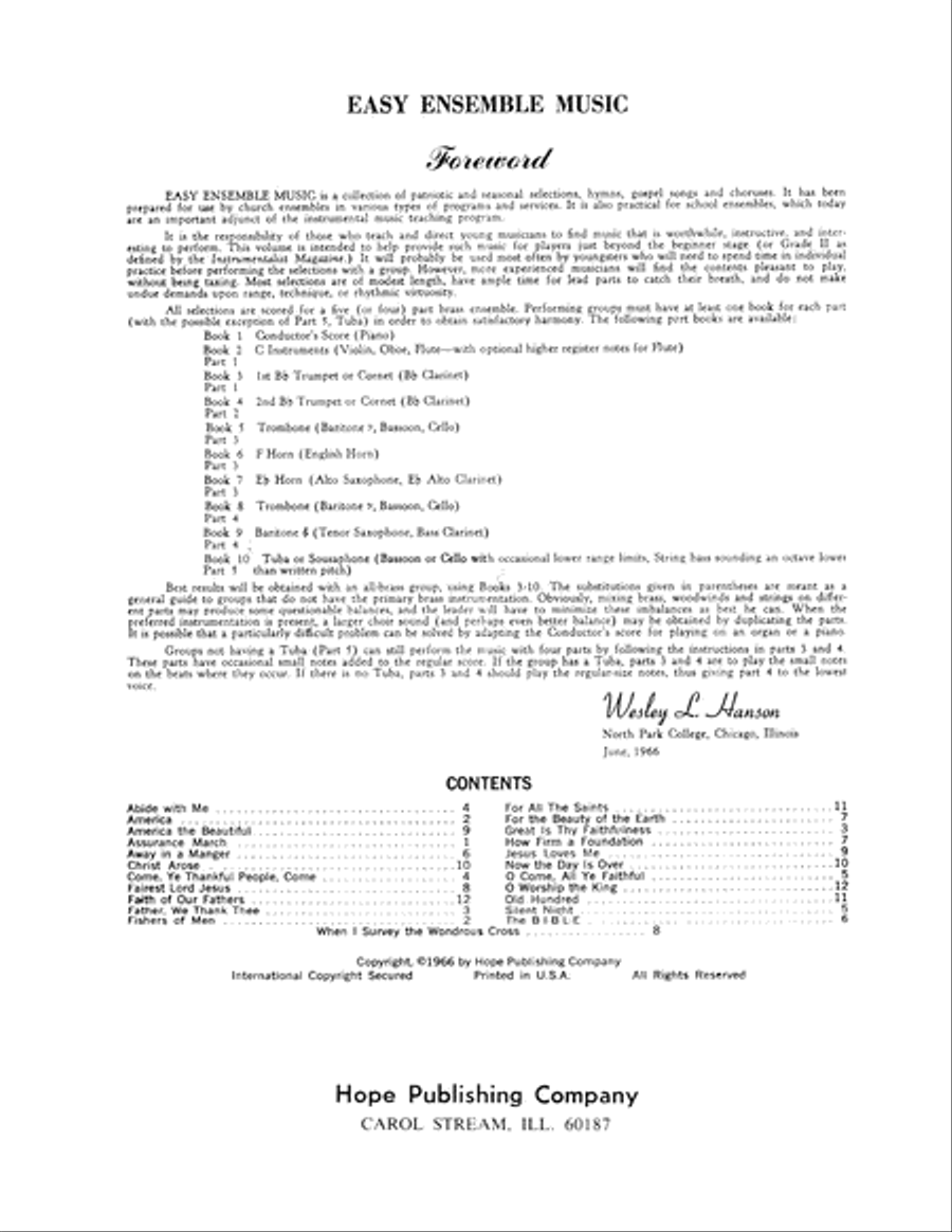 Easy Ensemble Music Part scores gallery preview page 2