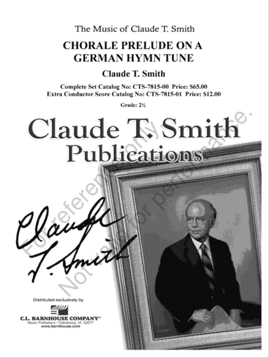 Chorale Prelude On A German Hymn Tune Concert Band scores gallery preview page 2