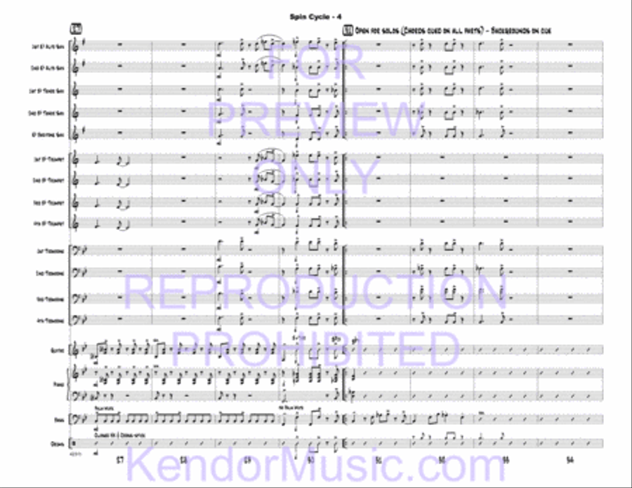 Spin Cycle (Full Score) Jazz Ensemble scores gallery preview page 6