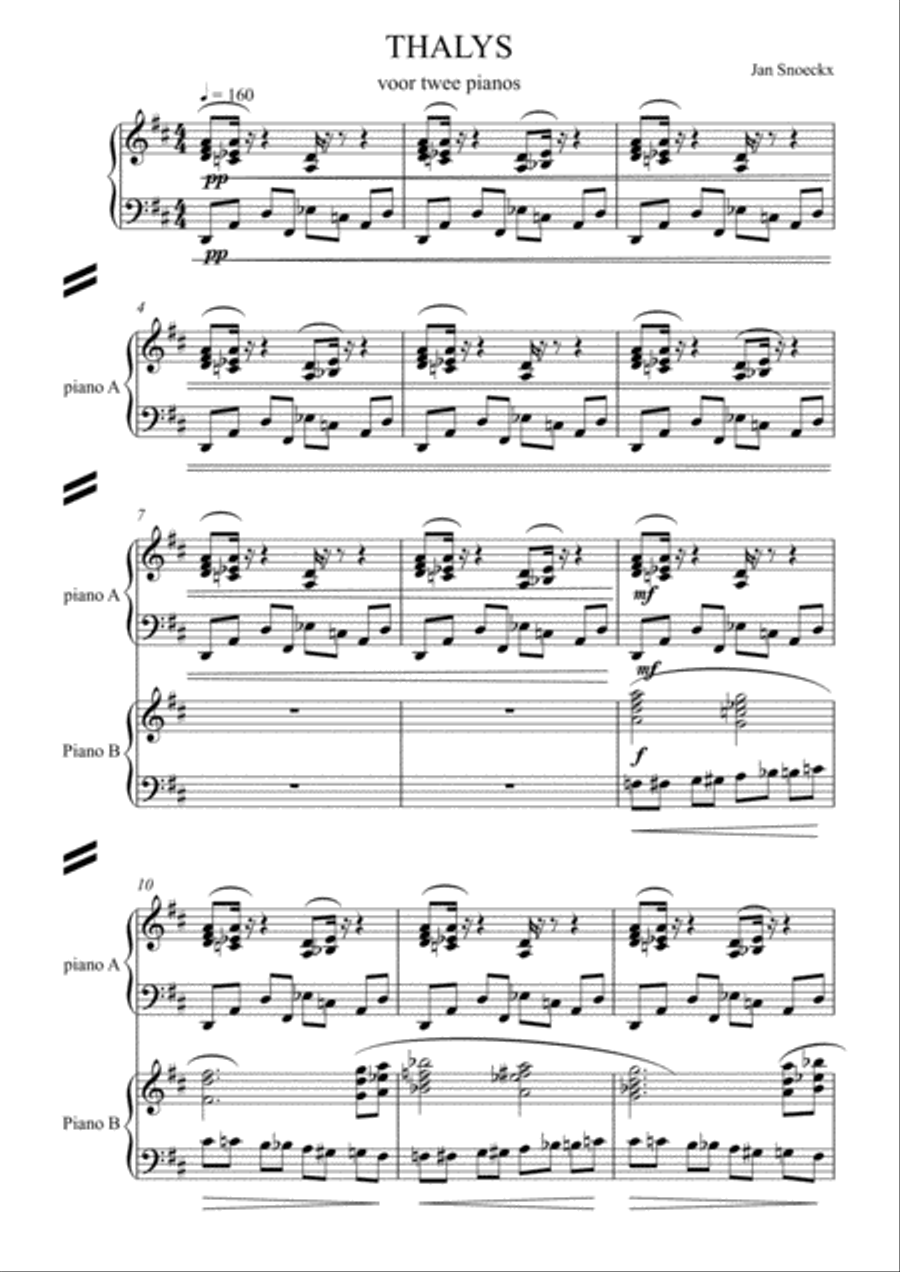 Thalys Thalys Piano scores gallery preview page 1
