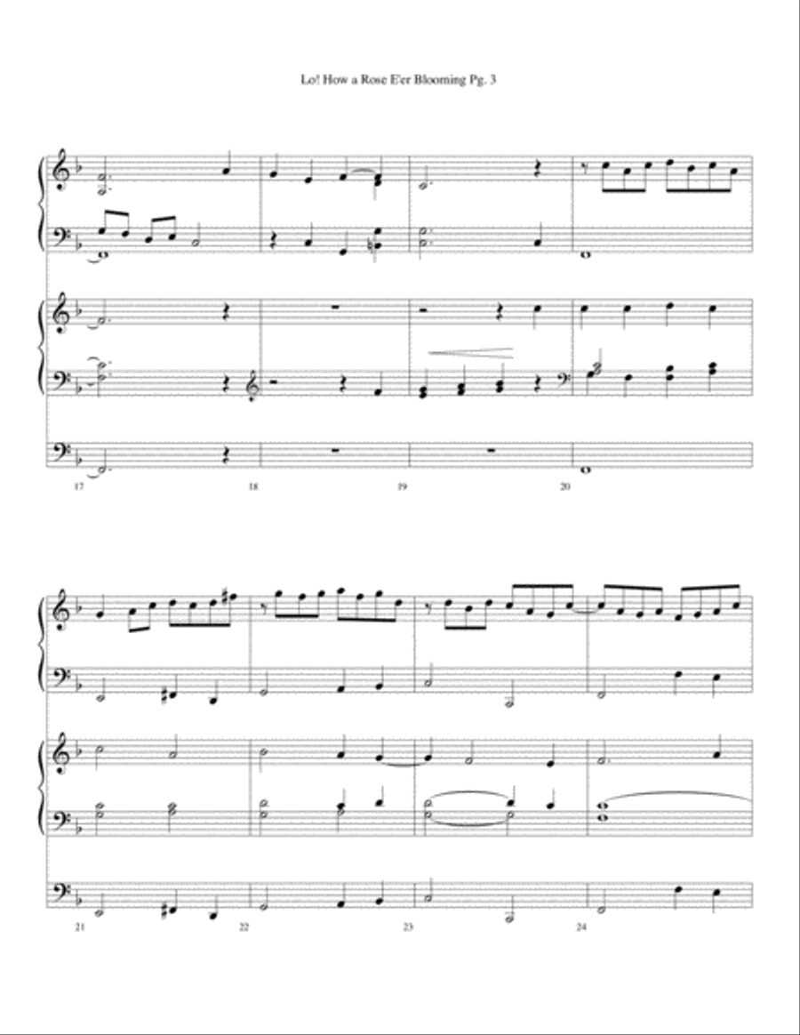 Lo! How a Rose E'er Blooming--Organ/Piano Duet.pdf Organ Solo scores gallery preview page 4