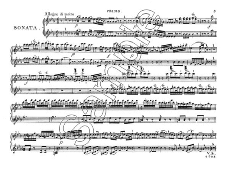 Sonata in E flat - Reduction of String Quartet K614