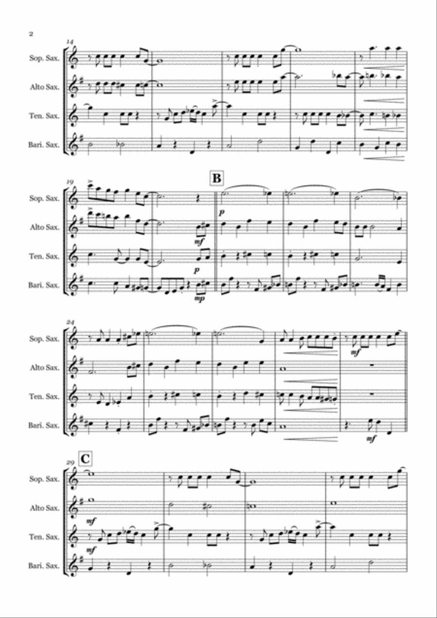 They Can't Take That Away From Me from THE BARKLEYS OF BROADWAY from SHALL WE DANCE Saxophone Quartet scores gallery preview page 2
