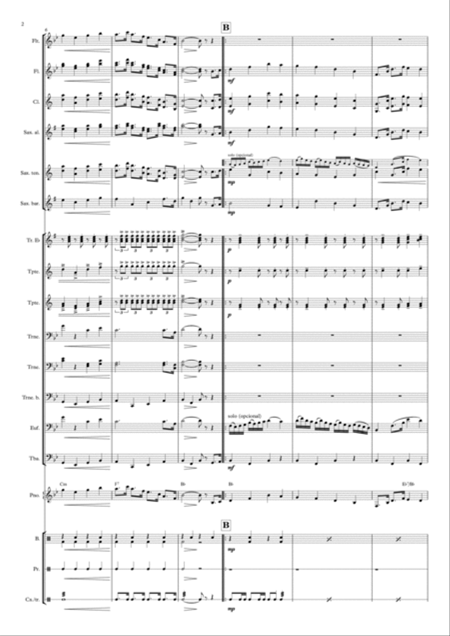 Hino da Escola Estadual de Ensino Médio Teodósio de Oliveira Lêdo Concert Band scores gallery preview page 5