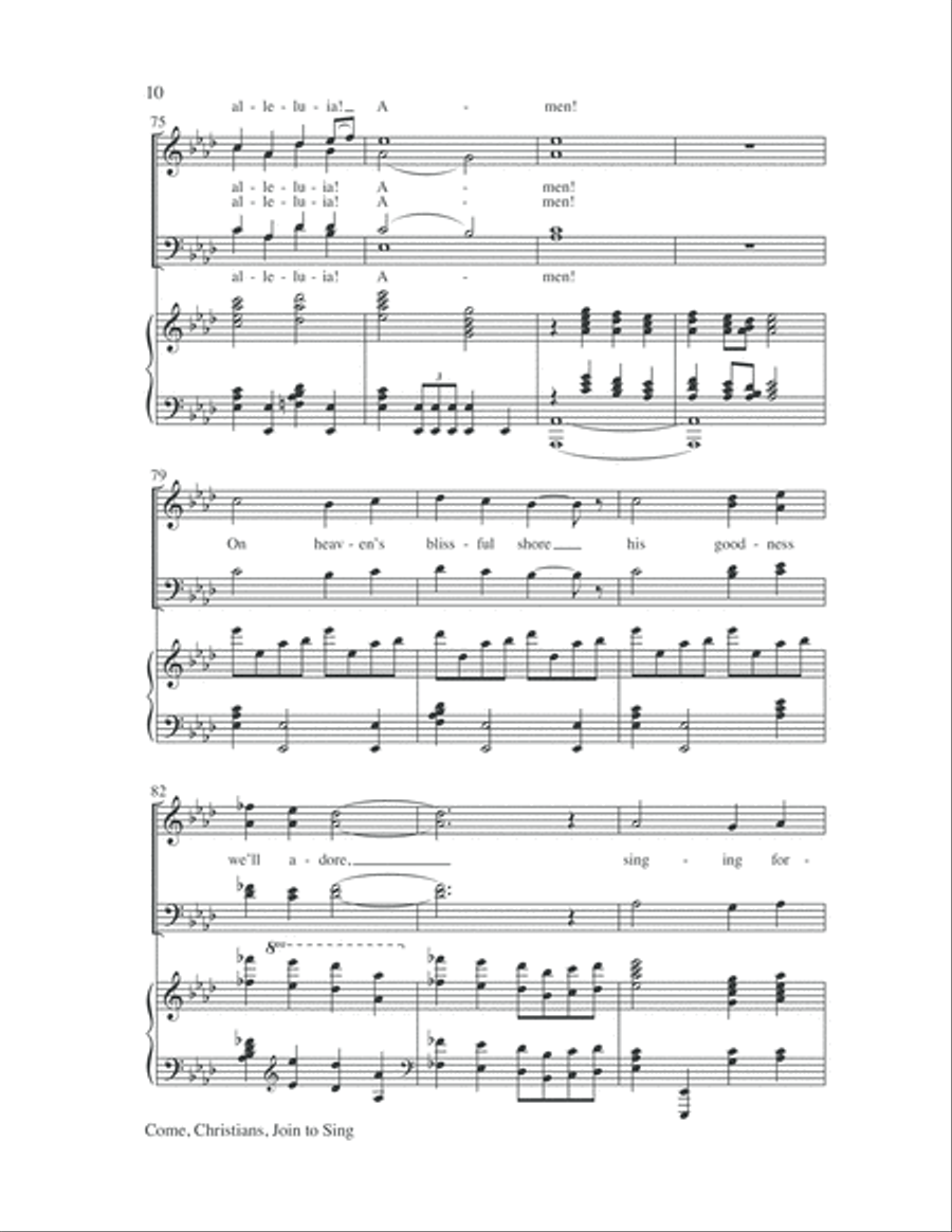 Come, Christians, Join to Sing 4-Part scores gallery preview page 11