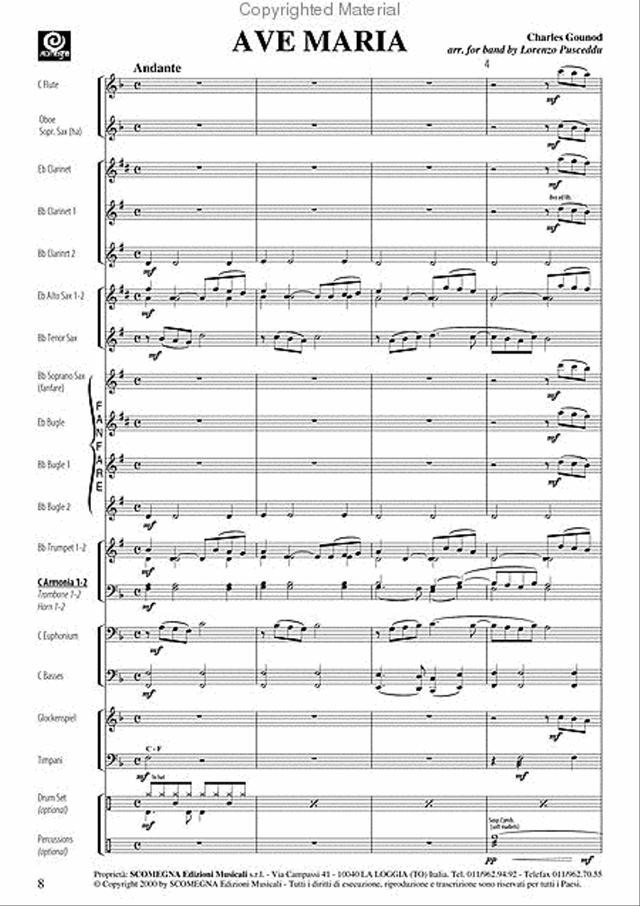 Ave Maria Ave Maria Concert Band scores gallery preview page 3