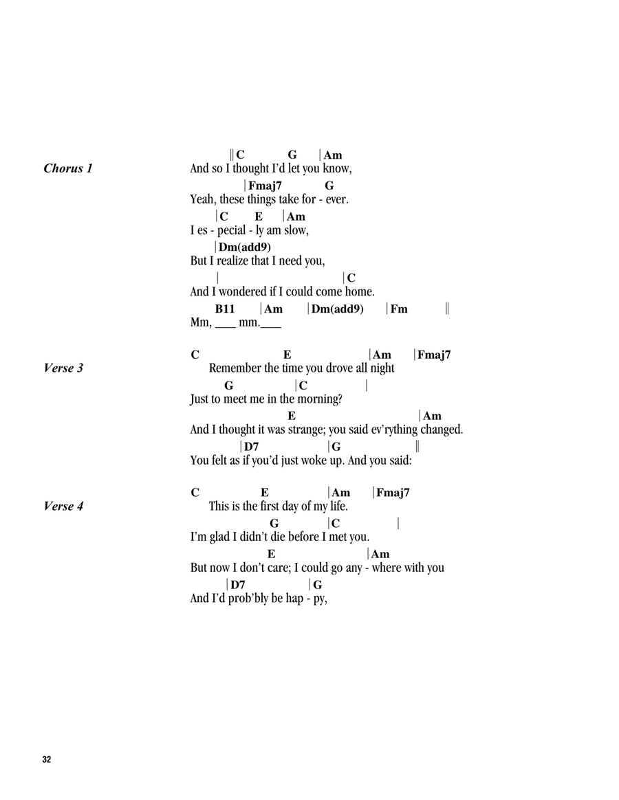 First Day Of My Life Acoustic Guitar scores gallery preview page 2
